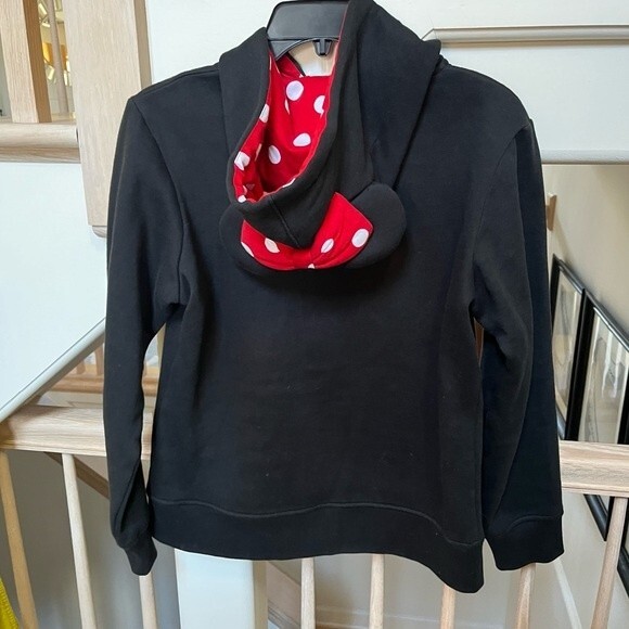 Disney Parks Signature  Minnie Mouse Hoodie in Black and Res L - Picture 9 of 14